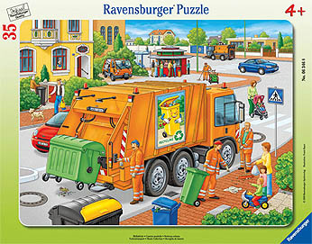 Kartonpuzzle Ravensb +4 Müllabfuhr